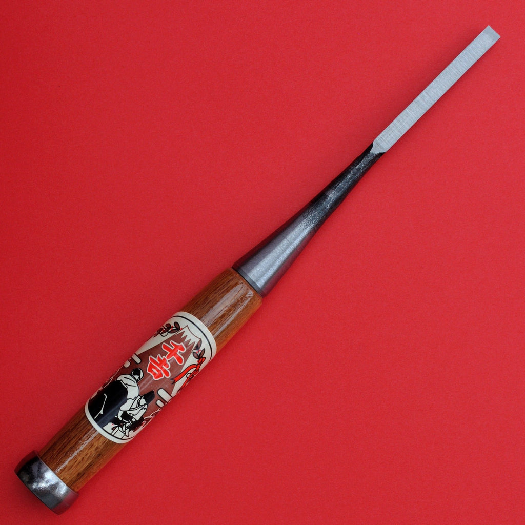 Back side 6mm SENKICHI Chisel oire nomi Yasugi Steel Japan Japanese tool woodworking carpenter
