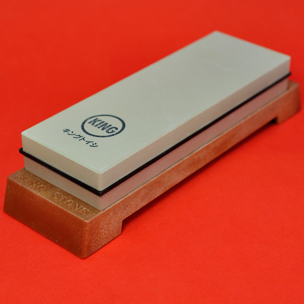 Dual waterstone KING KW-65 HT-65 whetstone double side #1000 #6000 Japan close up
