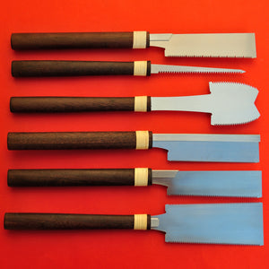 Set of 6 Small saws 120mm SK-5 Ripcut crosscut azebiki Japan Japanese tool woodworking carpenter