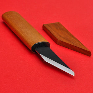 Couteau cutter Kiridashi Yokote droitier traçage sculpture Japon Japonais outil menuisier ébéniste avec gaine