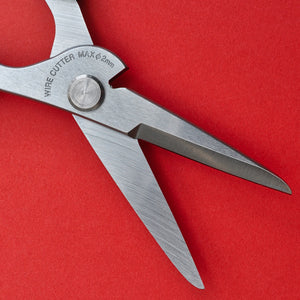 Flower scissors ARS professional 3100-BK Back side blade close-up Made in Japan