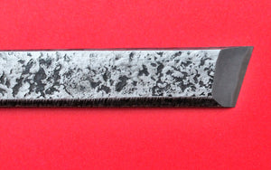 back side Close-up Short 12mmhand-forged carving marking chisel blade Aogami II blue steel Shōzō Japan Japanese tool woodworking carpenter