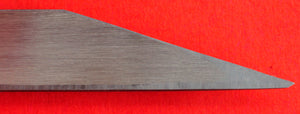 12mm Close-up back side hand-forged carving marking chisel blade Aogami II blue steel Shōzō Japan Japanese tool woodworking carpenter