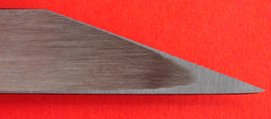 Anreißmesser Nahaufnahme Rückansicht Rückseite Hand-geschmiedet 15mm Kiridashi Kogatana Messer Japan Aogami Japanisch Werkzeug Schreiner