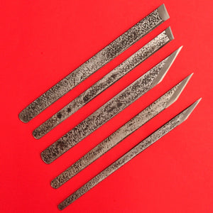 5-er Satz Hand-geschmiedet Kiridashi Kogatana Messer Japan Aogami Japanisch Werkzeug Schreiner