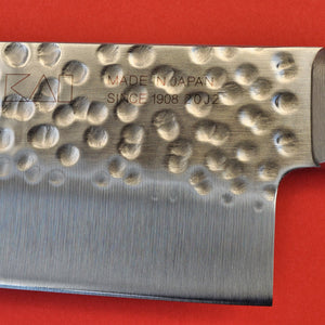 Close-up Chef's knife hammered KAI IMAYO Japan