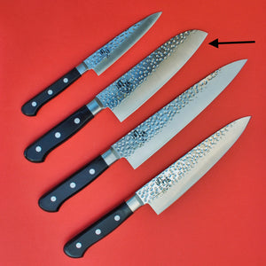 All 4 knives blade knife hammered KAI IMAYO Japan Santoku 165mm