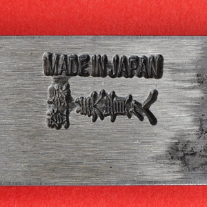 Handgeschmiedetes 15mm Markierungsmesser Anreißmesser Japan Ikeuchi Hamono Unterschrift Nahaufnahme
