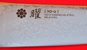 Japan japanese Close-up YAXELL YO-U Damas Damascus Petit knife 120mm VG-10 rockwell 61