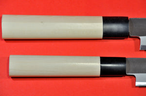 Close-up handle Tojiro FU-1059 + FU-1057 240mm + 300mm Fuji Yanagiba sushi sashimi knife stainless steel