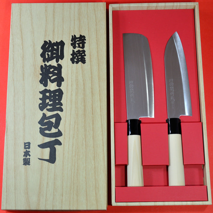 YAXELL Santoku + Nakiri knives 165mm