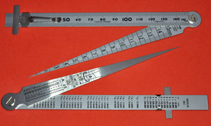 Close-up SHINWA Taper Welding Gauge Gage Test Welder Inspection 1-15mm 62612 Japan Japanese tool