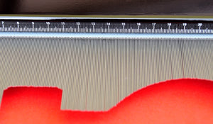Close-up SHINWA 300mm measurement moulage gauge ruler profile form contour model 77971 Japan Japanese tool woodworking