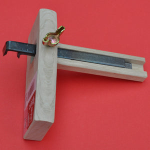Open Marking gauge Kebiki with 2 blades Japan dual cutter Fujiwara tool Japanese woodworking
